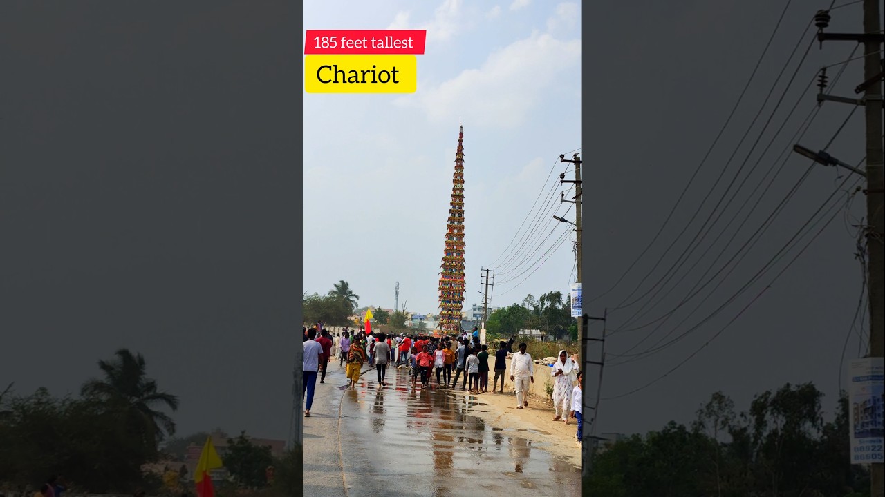Rayasandra&rsquo;s Chariot Strong & Powerful Moment💪 Before the Sad Incident😔: Huskur Jatre 2025 #Hunsur
