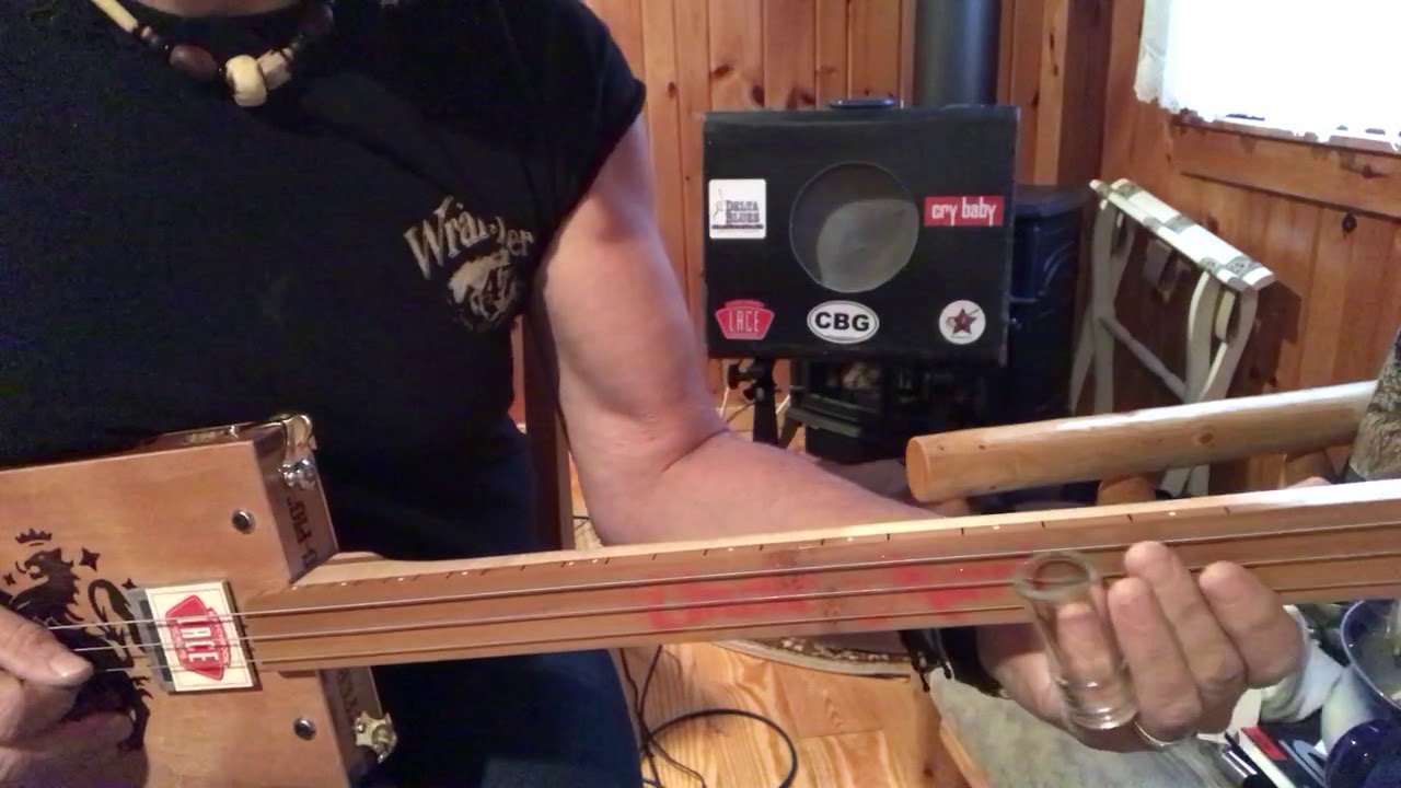 House of the rising sun The Animals fretless lesson for 3 string Cigar Box Guitar