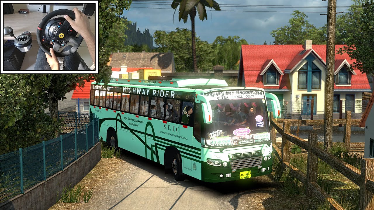 SETC Maruti Bus on Tight Place | Extreme Narrow Roads - ETS2 Bus Mod