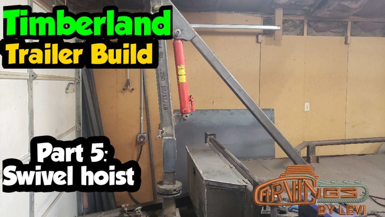 Timberland trailer build part 5: trailer mounted swivel hoist / swivel crane for my log trailer.