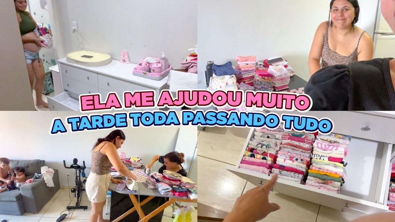 PASSANDO TODAS AS ROUPINHAS DA NOSSA BEBÊ + COMECEI A ORGANIZAR A CÔMODA + MINHA IRMÃ ME AJUDOU 😍🥹