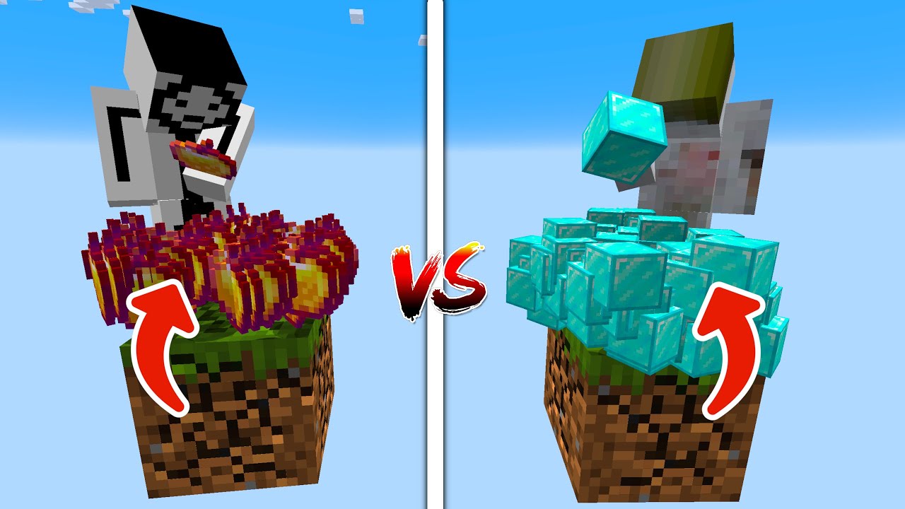 We Raced in Minecraft Oneblock but Drops are Random and Multiplied... (Longer)