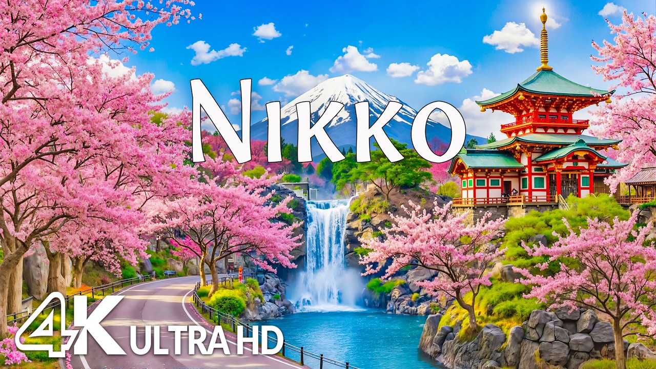 Nikko, Japan Spring 4K 🌸Cherry Blossoms, Mountain Shrines & Sacred Spring Harmony | Relaxing Music