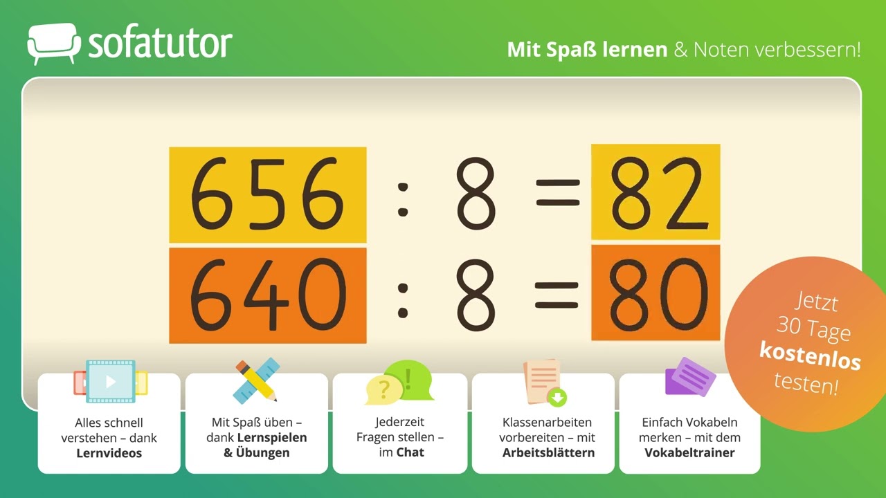 Dividieren mit Überschlag einfach erklärt – Mathematik 3. & 4. Klasse
