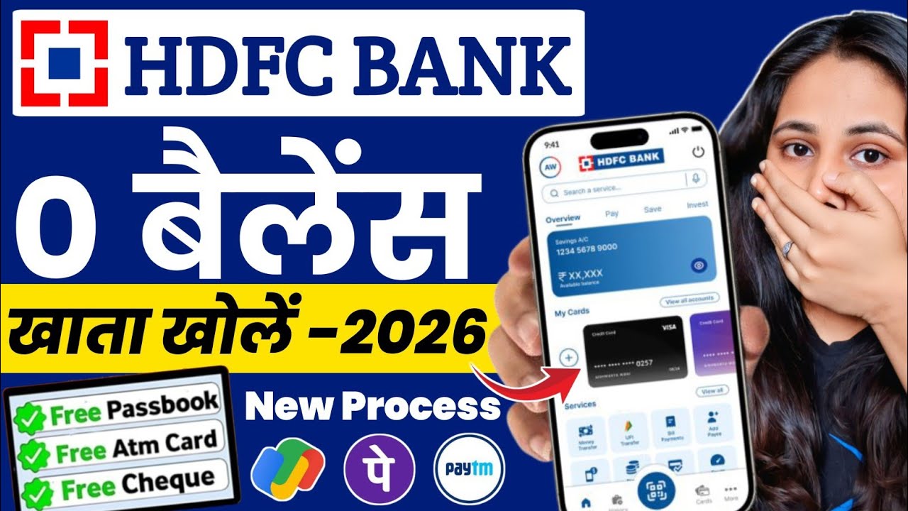 HDFC Bank Account Opening Online - 2026 | How to open HDFC Saving Account Online