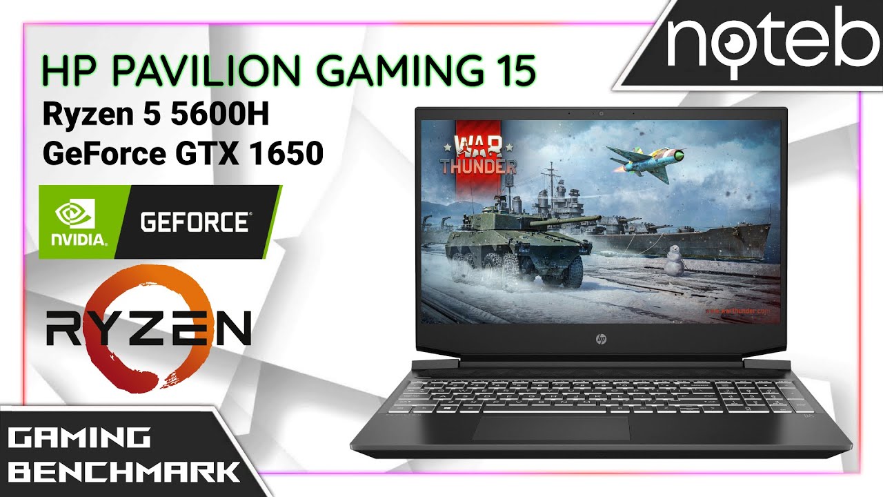 HP Pavilion Gaming 15-ec2 - War Thunder Gameplay Benchmark (Ryzen 5 5600H, GTX 1650)