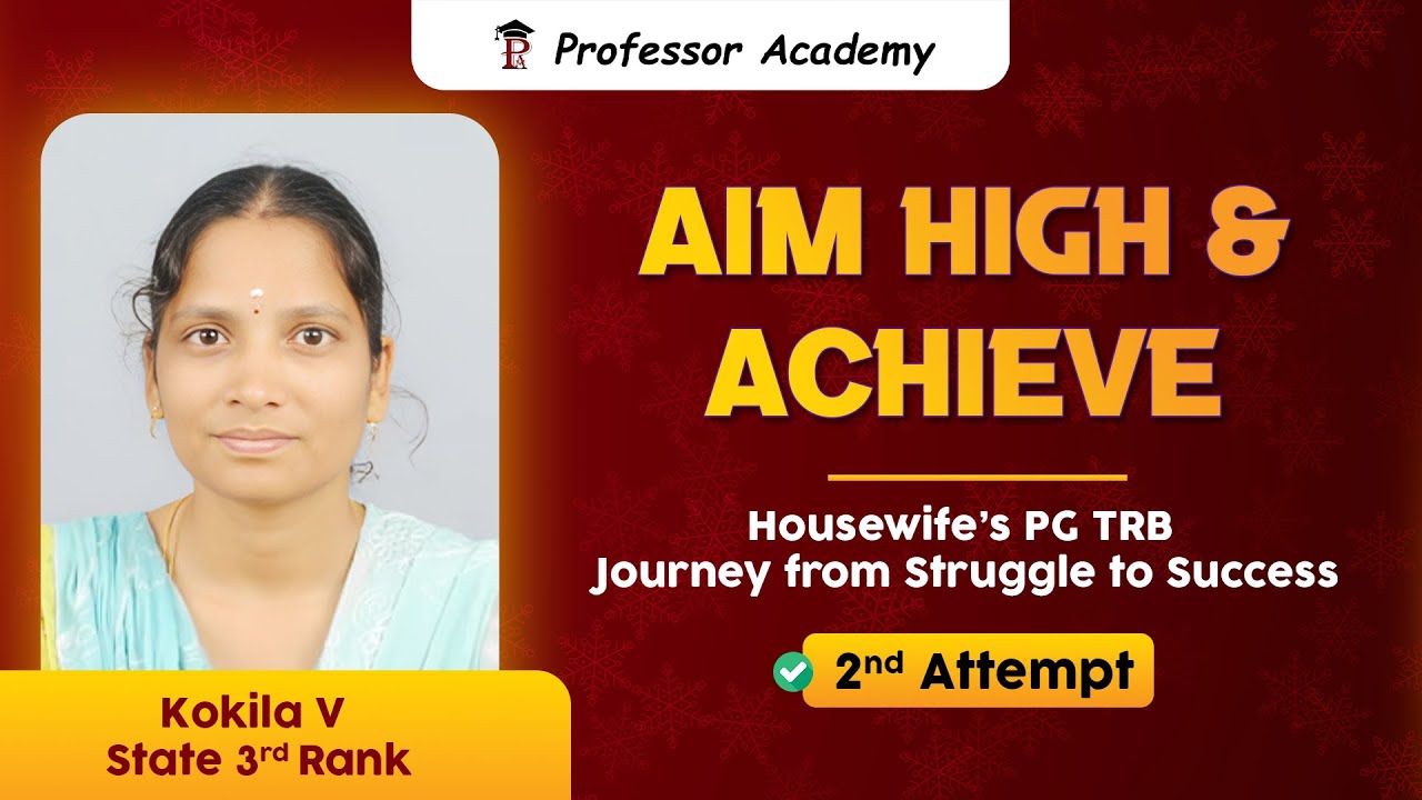 State 3rd Rank: From Mom to PG TRB Achiever: How I Managed My Kid and My Studies