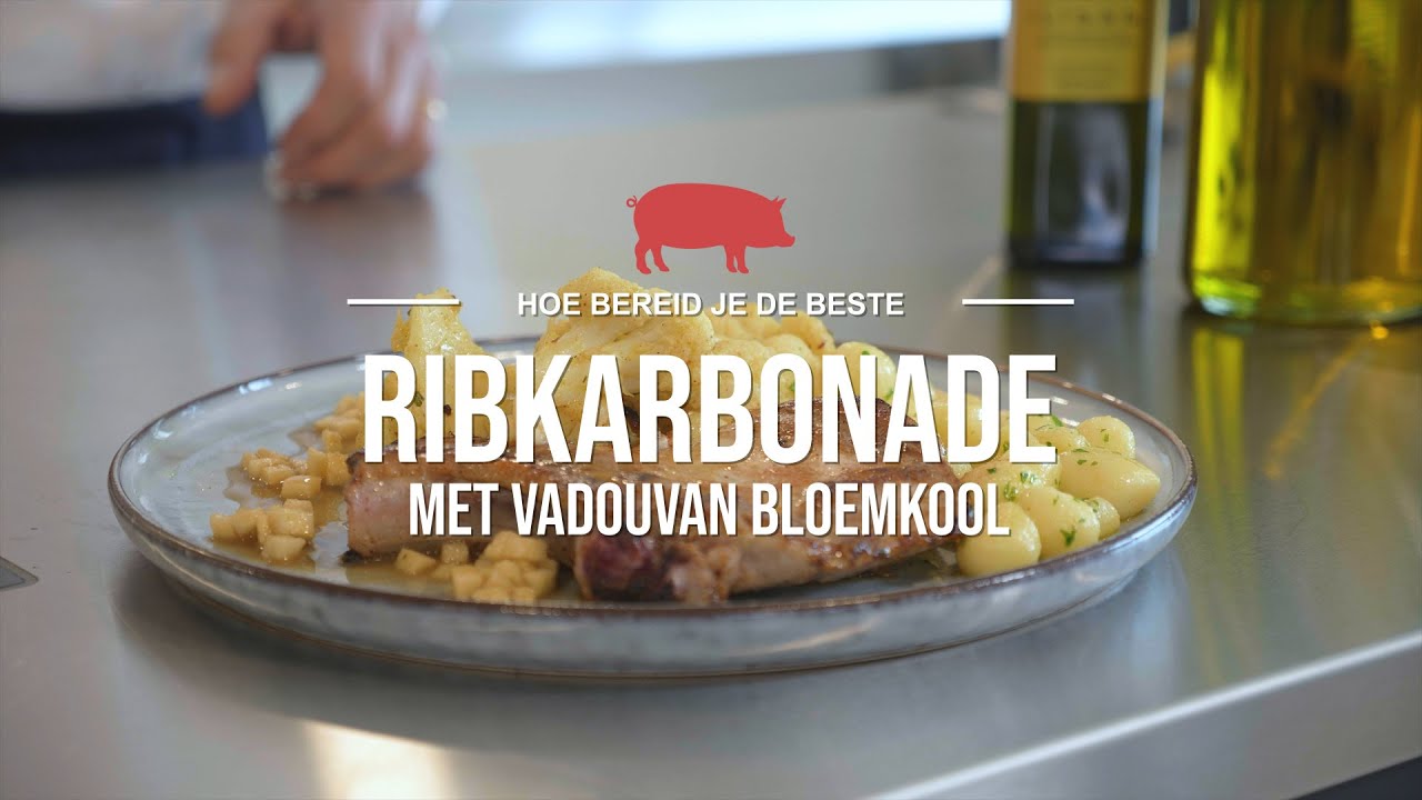 Ribkarbonade met Vadouvan bloemkool