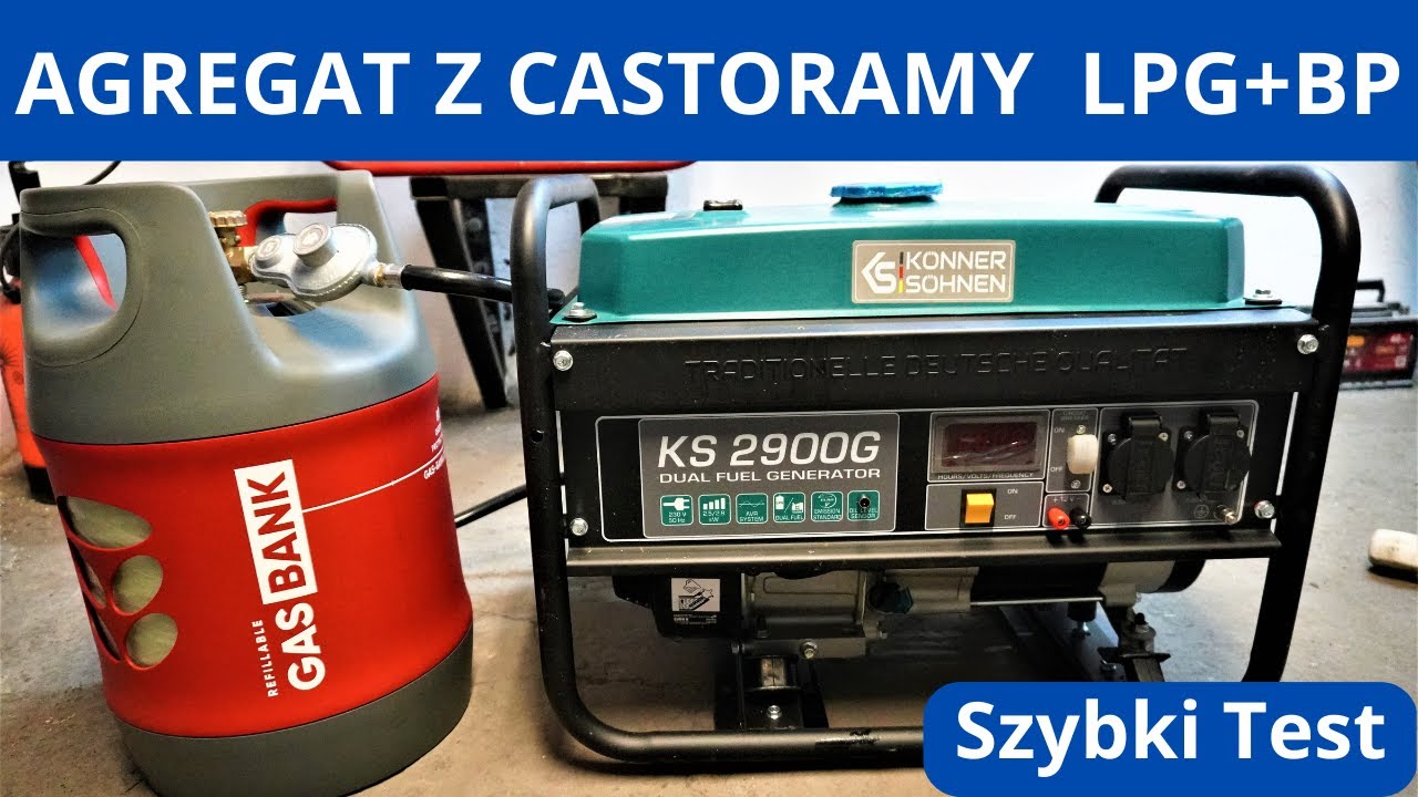 Agregat z Castoramy  zasilany LPG awaryjne zasilanie