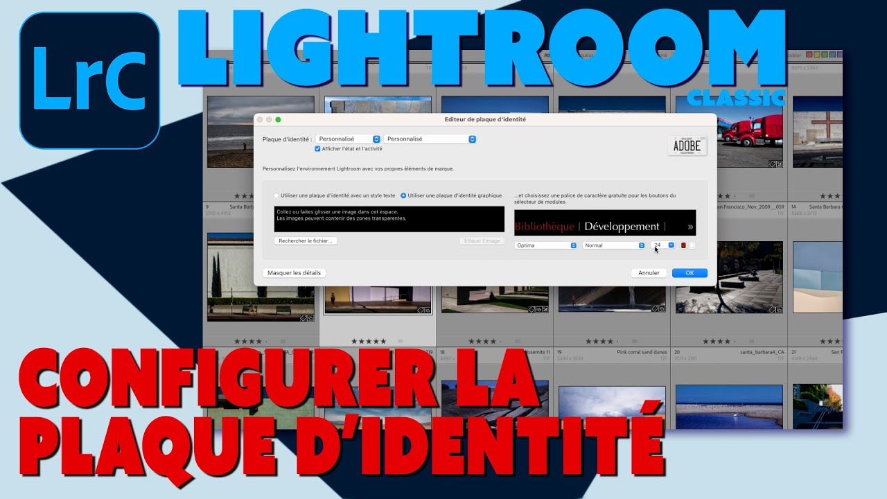 Lightroom Classic - Astuce - Configurer sa plaque d'identité