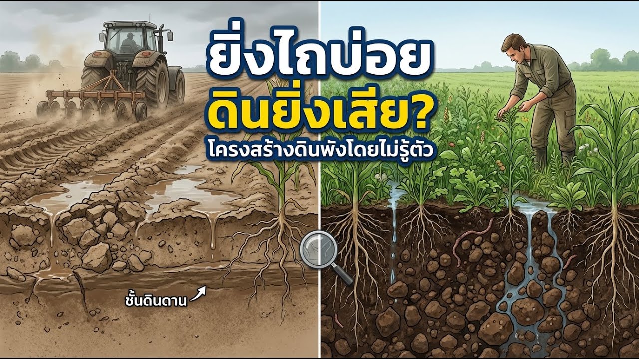 จริงหรือ ยิ่งไถบ่อย ดินยิ่งเสีย (อธิบายเรื่องการรบกวนโครงสร้างดิน)