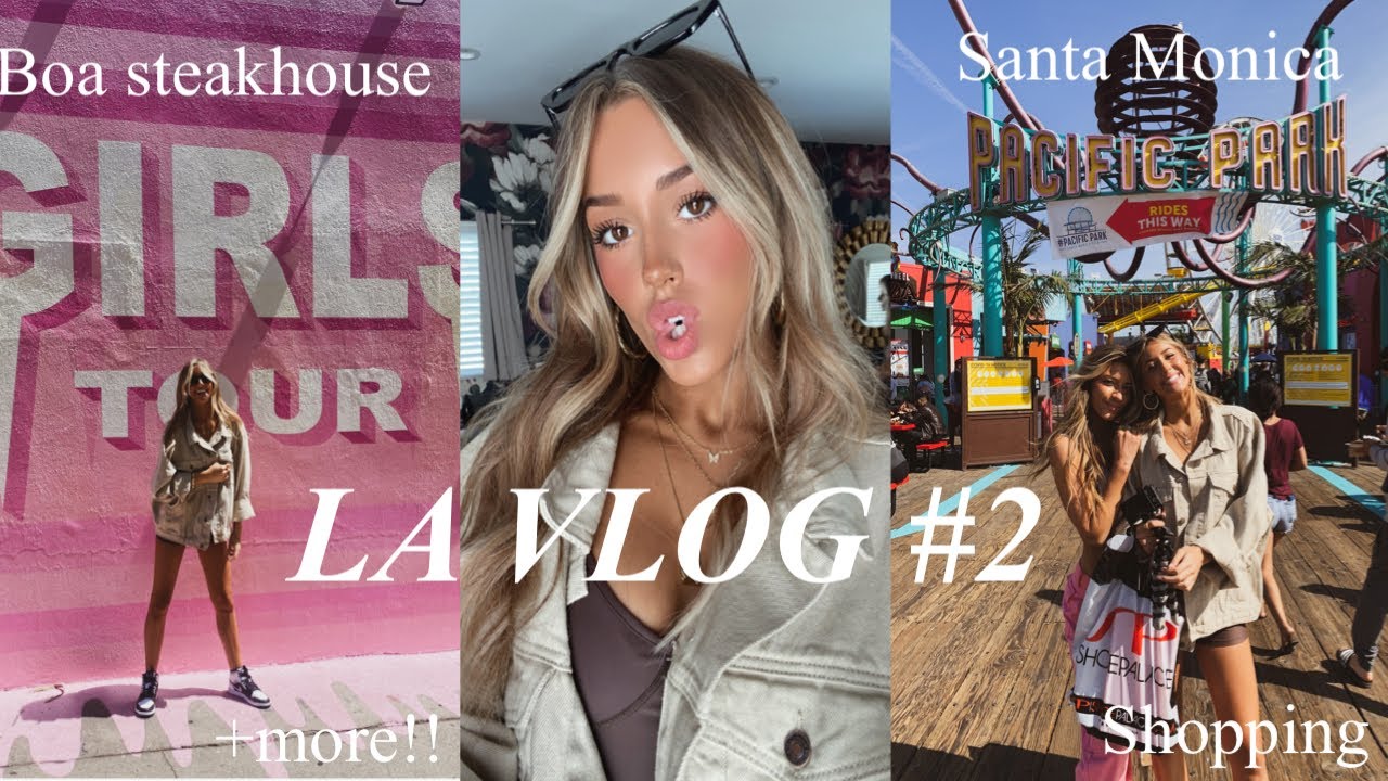LA VlOG 2/3| BOA steakhouse, Santa Monica, Melrose + mini ZARA haul !! | Olivia Massucci