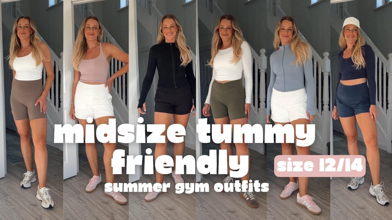 Tummy & Midsize Friendly & Flattering Workout Looks for Summer | Halara Try On Haul & Review