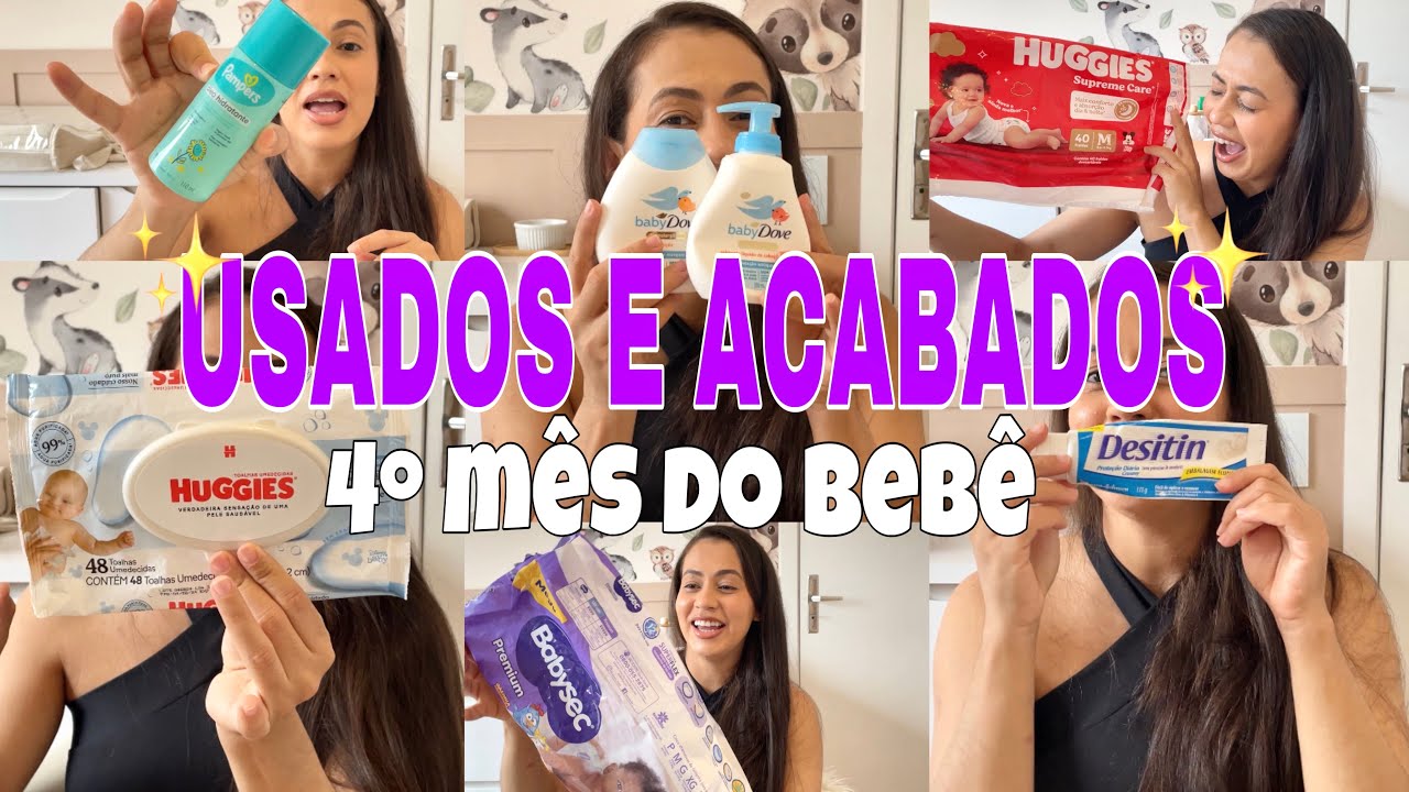 USADOS E ACABADOS MÊS DE MAIO | Tudo que estou usando no meu bebê de 4 meses - A Huggies mudou?! 😱