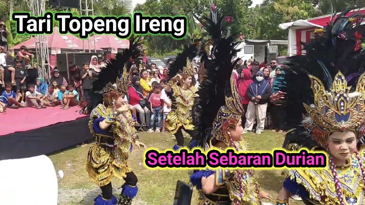 Iring iringan Topeng ireng kirab gunungan festival durian jatinom klaten