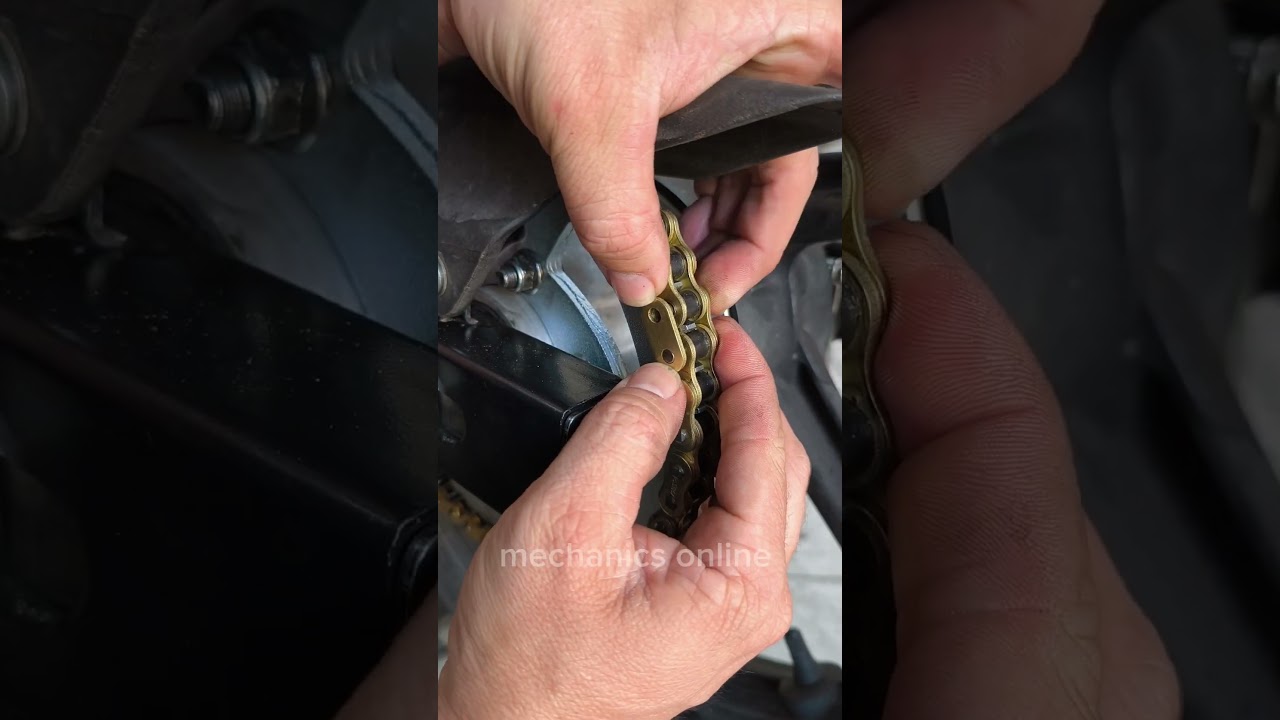 Como colocar la cadena de tu moto #motos #mecanica #mecanicademotos