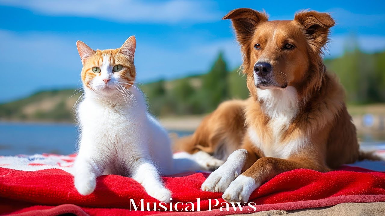 Harmony of the Ocean: Lullaby for Cats & dogs | Soft Piano Music to Help Your Furry Friend Unwind