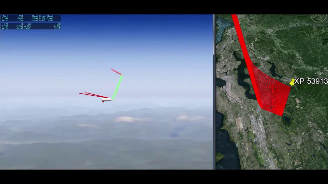 [Archive-2016] Real-time micro-glider simulation (Prototype A no wind) X-Plane 10
