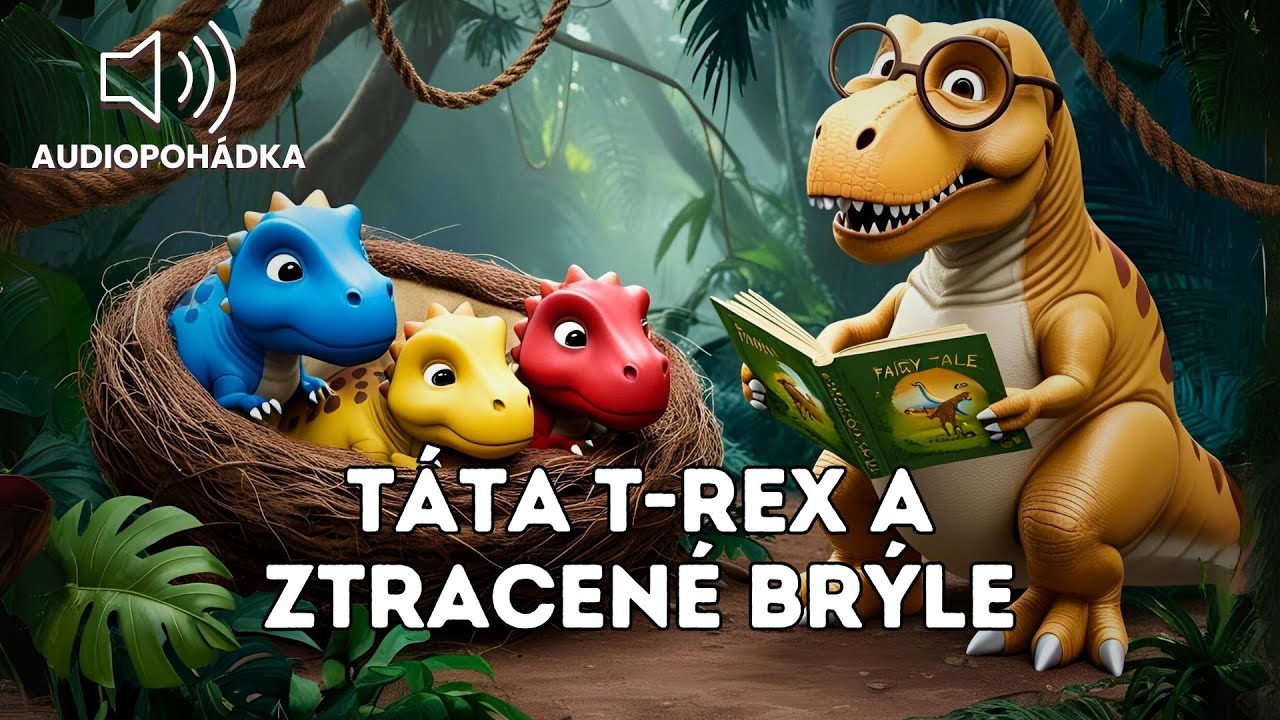Táta T-Rex a ztracené brýle | Dobrodružná audio pohádka před spaním | Poznáváme dinosaury!