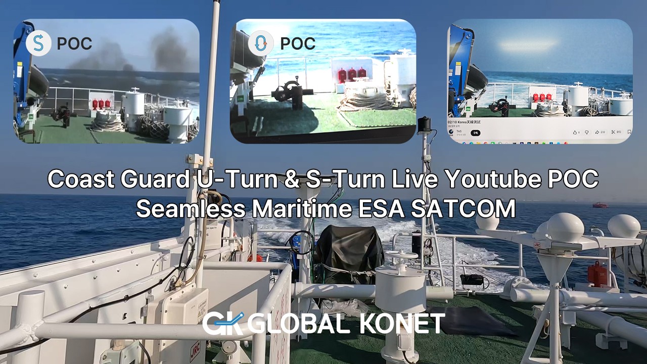Coast Guard Live YouTube Satellite Streaming During High-Speed U-Turn -COTM Alpha2 Antenna