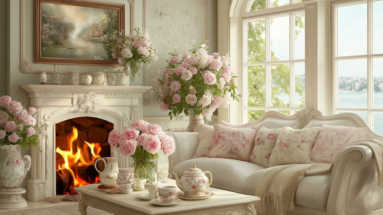 Spring Sakura Piano 🌸 | Cozy Flower Room with Falling Cherry Blossoms | 3 Hours Relaxing Focus Calm