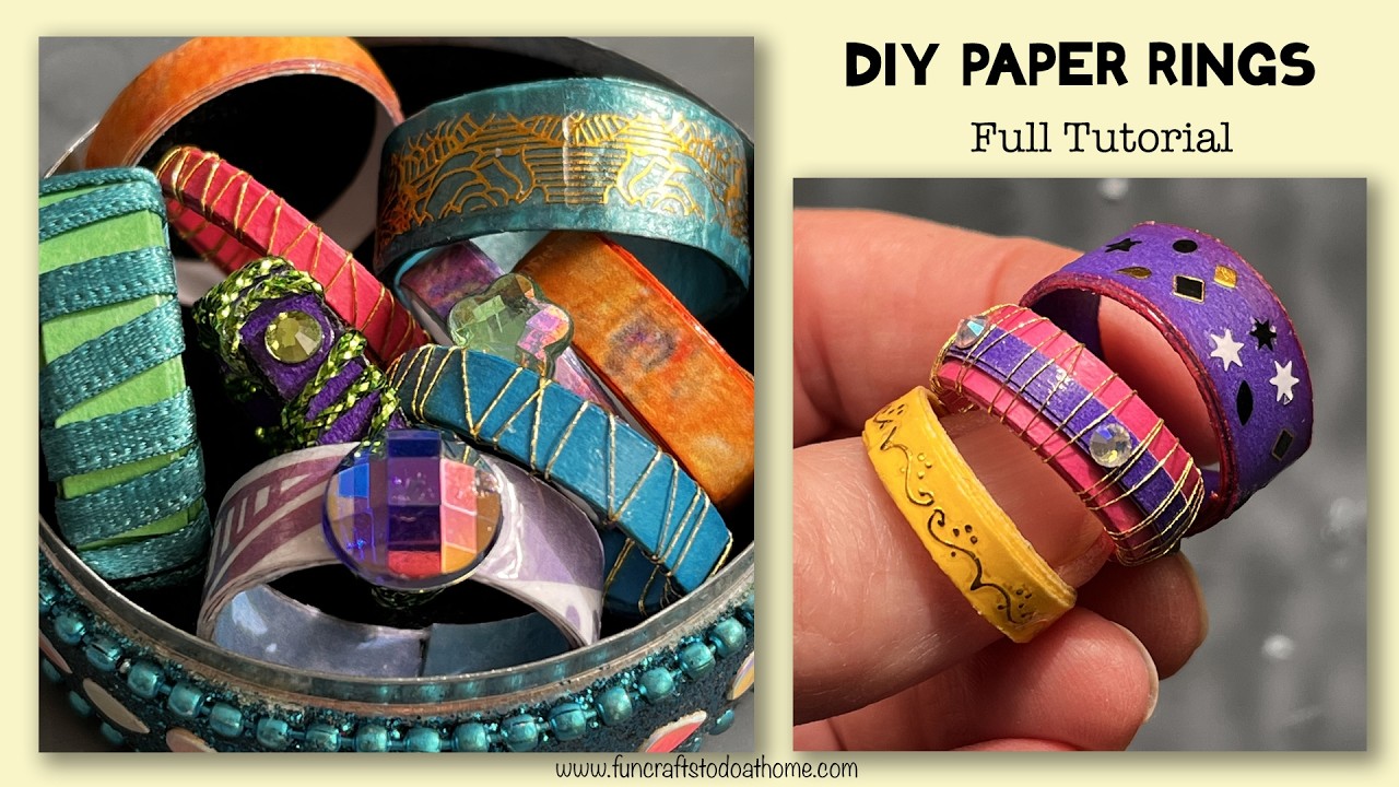 Are These Rings Made of Paper? Yes! So easy To Make & Strong Enough To Wear!