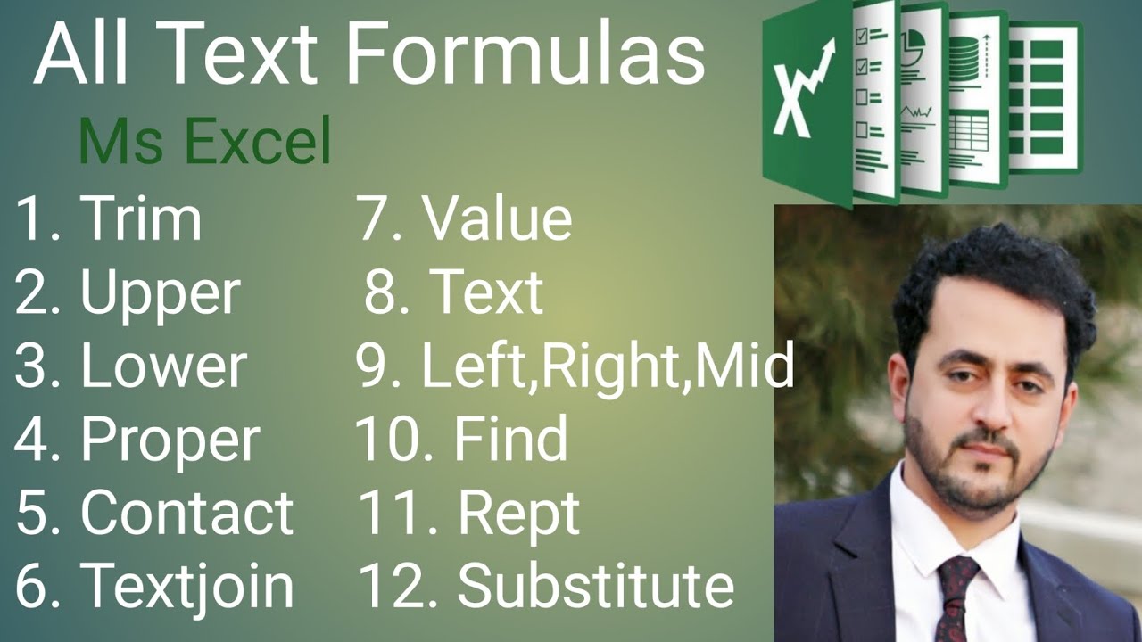 All Text Formula in excel/ Excel Full Tutorial in pashto