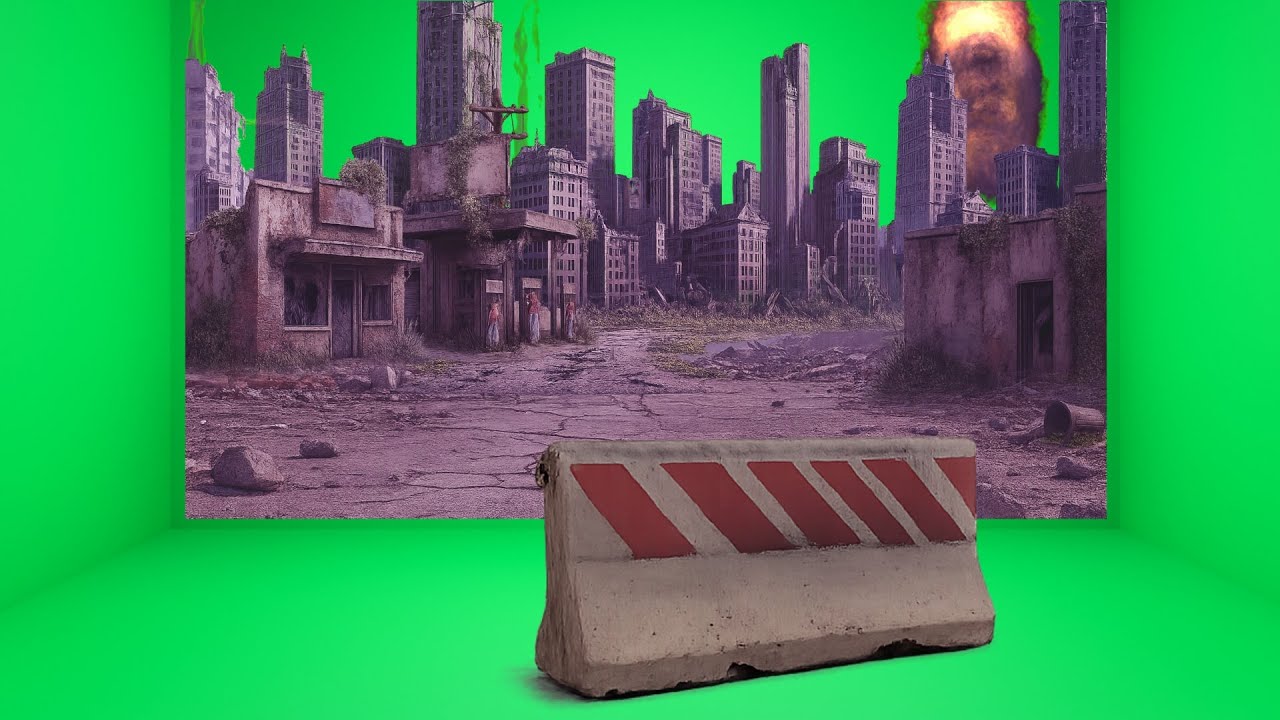 Free 4K Apocalypse City VFX Pack — 4 Green Screen Shots