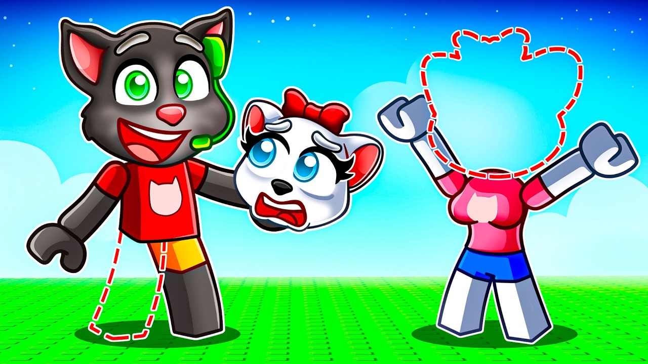 ROBLOX STEAL BODY PARTS With Talking Tom & Angela!