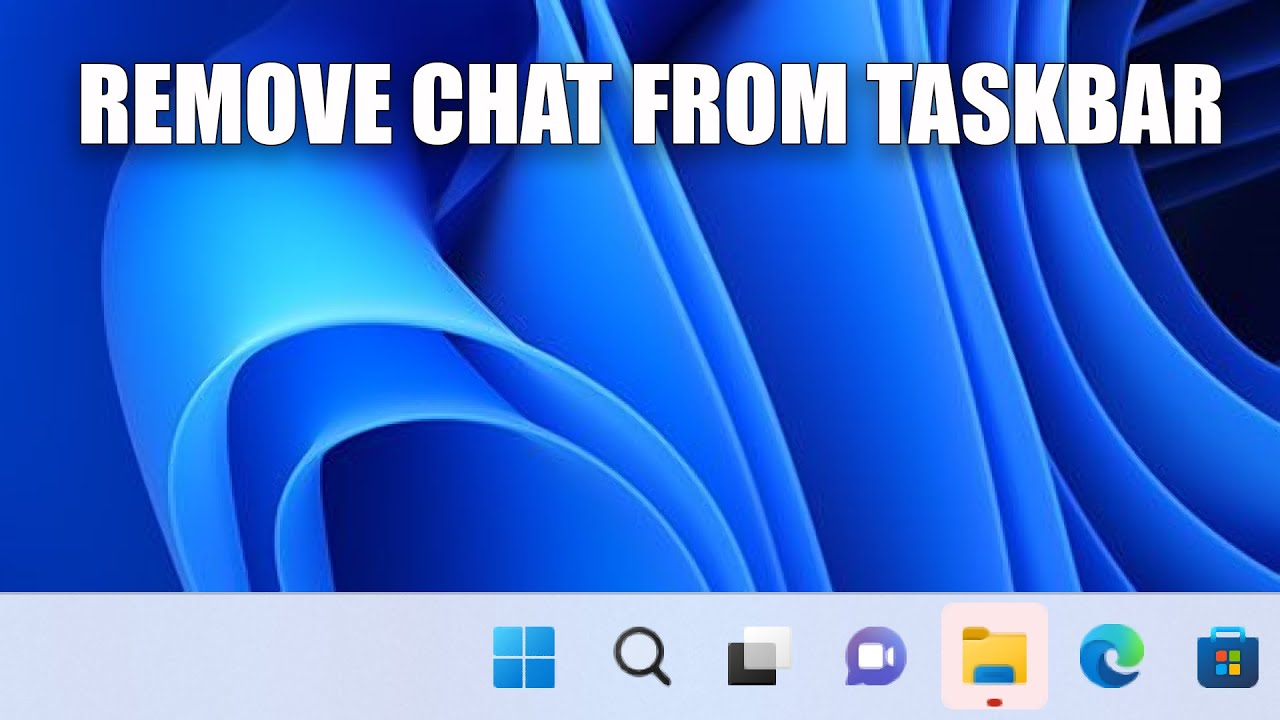 How To Remove Windows 11 Chat from Taskbar