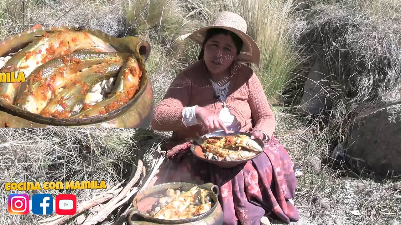 COCINANDO UN DELICIOSO PEJERREY AL VAPOR EN EL CAMPO -Cocina con Mamila