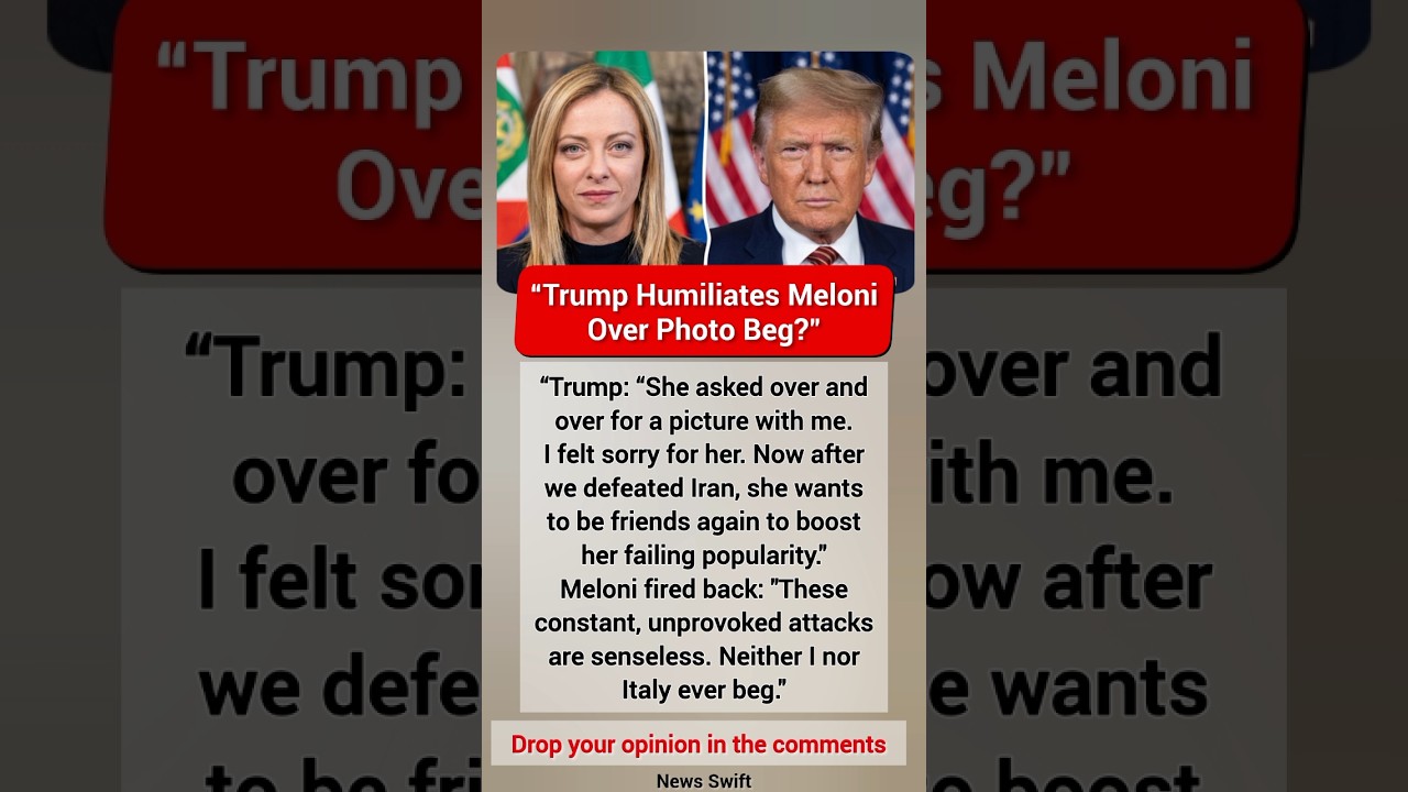 Trump SHAMES Meloni as 