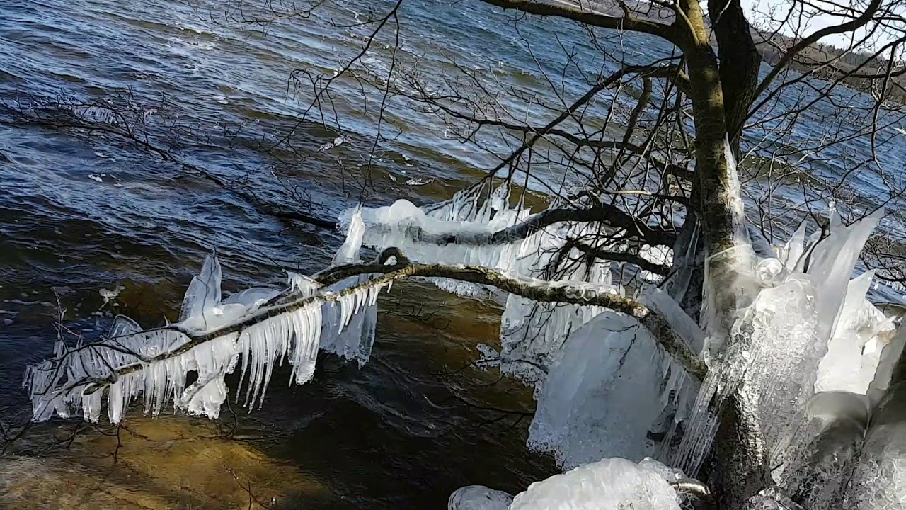 Zima w Danii nad jeziorem Ravns&oslash;....... Vinter i Danmark ved Ravns&oslash;