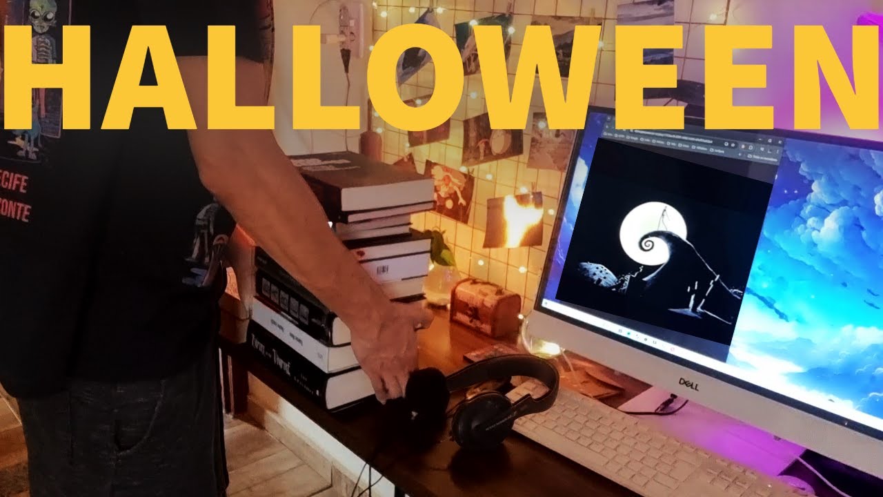 vlog escolhendo leituras de halloween, minha coleção Stephen King e indicando livros de horror
