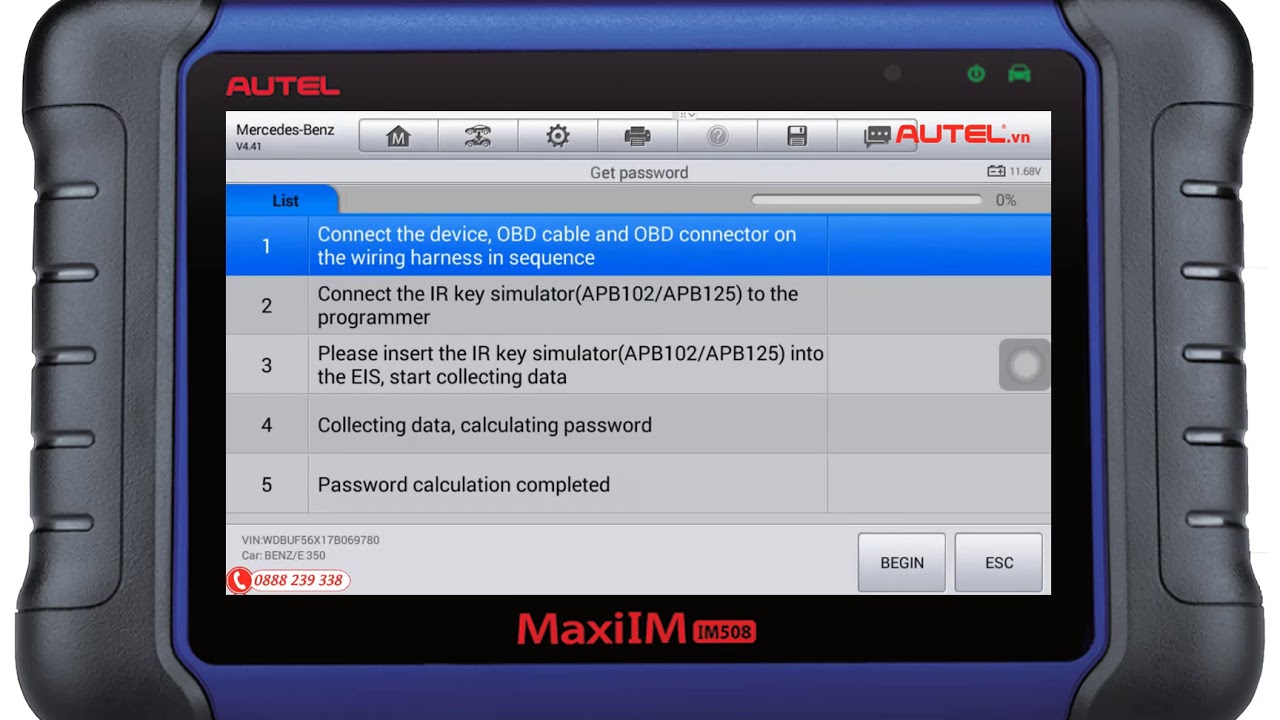 Mercedes E350 2006 SmartKey Programming using AUTEL IM508 (All keys lost)