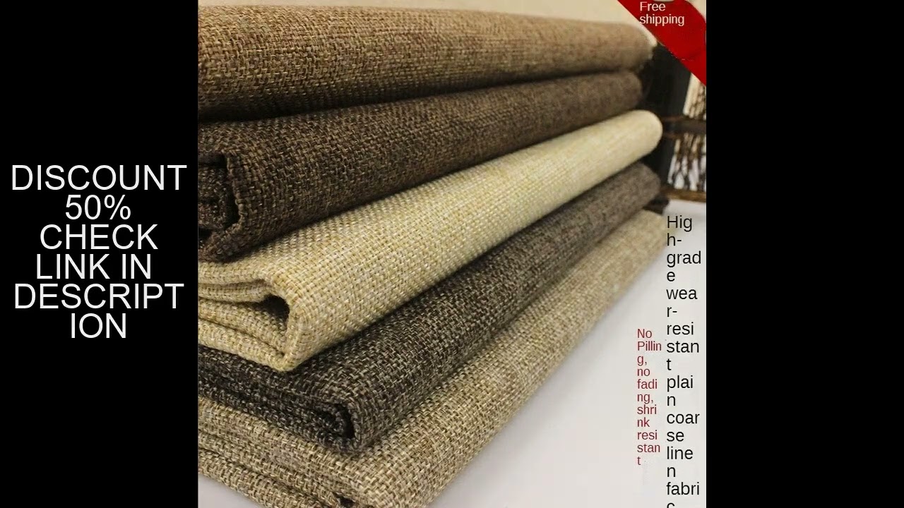 Thickening Burlap Fine Linen Cotton Linen Tablecloth Sofa Fabric Canvas Coarse Linen Fabric DIY Home