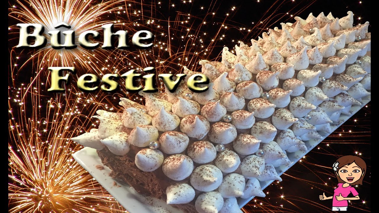 ☆ Bûche de Noël au chocolat et meringues (de Christophe MICHALAK) ☆