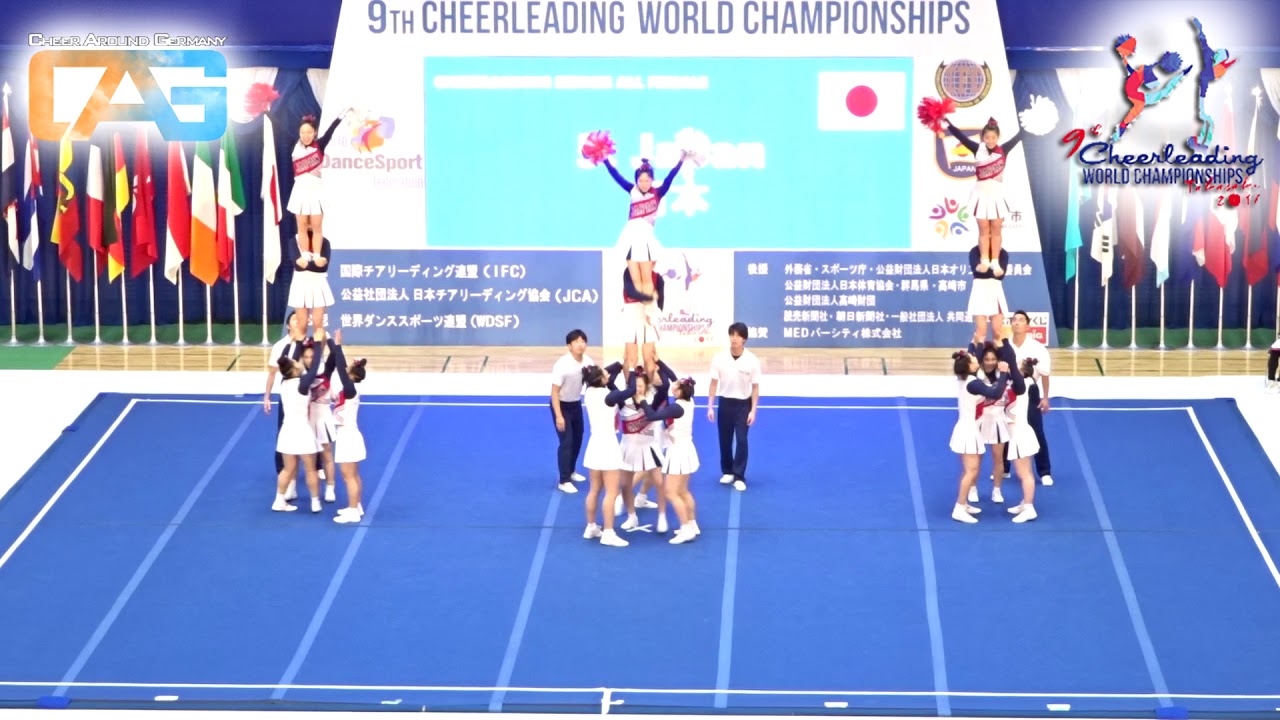 Team Japan All Female Senior at CWC Day 1 Cheerleading World Championships 2017 in Takasaki