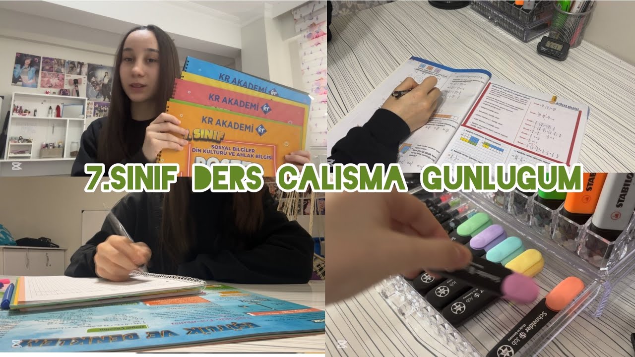 7.Sınıf Ders Çalışma Günlüğüm | KR akademi poster notları…