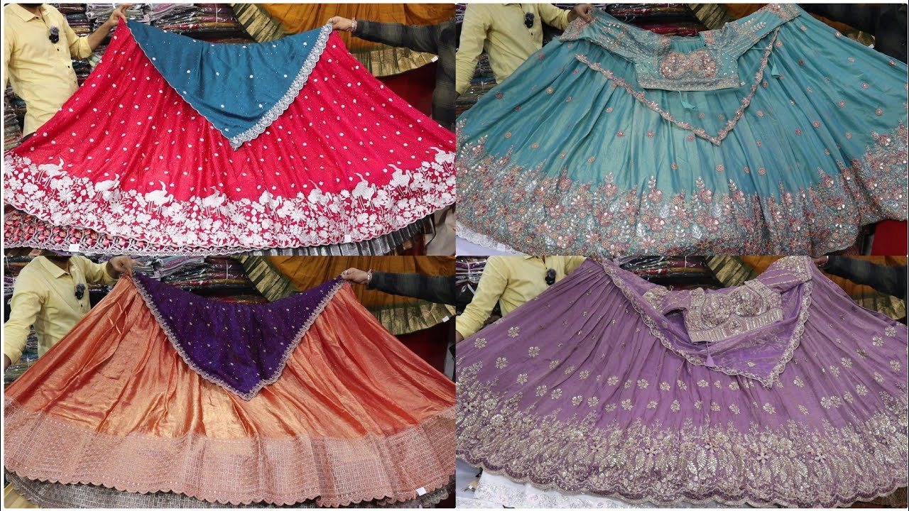 Latest Half Saree Model Bridal lehengas Sowcarpet pavithra fashion 