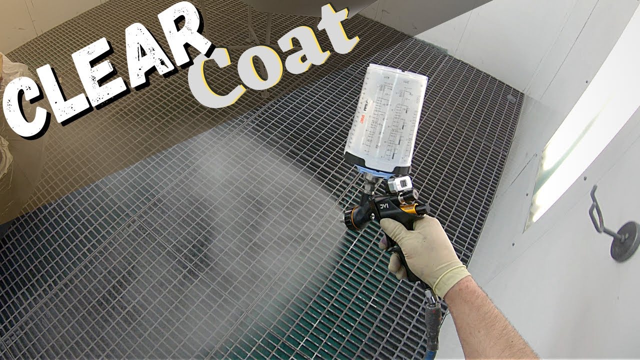 Car painting | Clear coat spraying Devilbiss DV1 clear | Lechler mc405