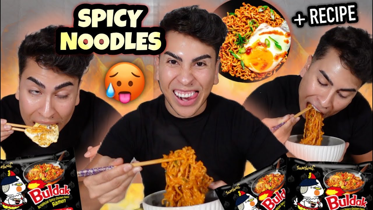 BOMB AF SPICY NOODLES MUKBANG🌶️🔥 | Louie’s Life