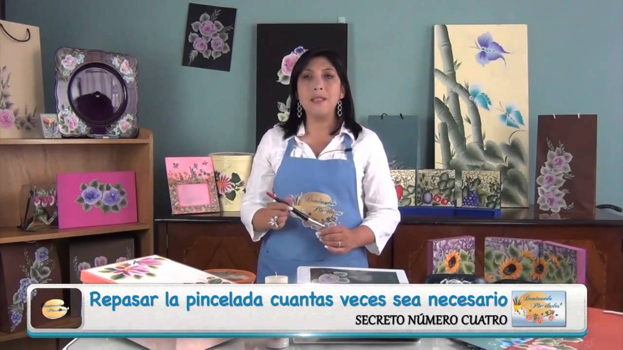 Como pintar flores pinceladas (1/4)