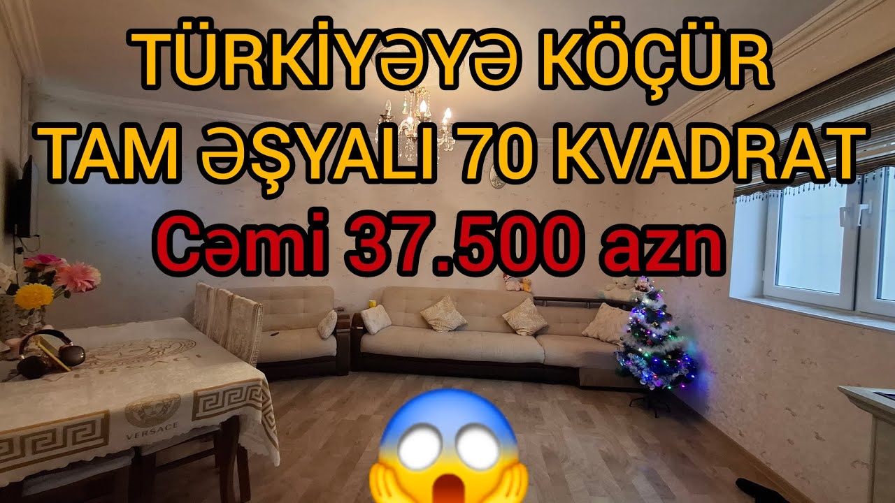 T&Uuml;RKİYƏYƏ K&Ouml;&Ccedil;&Uuml;R❗️CƏMİ 37.500 AZN TAM ƏŞYALI 70 KVADRAT EV❗️                           @elnurgadirov