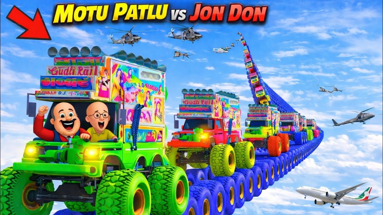 😱 Franklin Ne Karvaya Sabse Bada DJ Ramp Challenge 🔥 | Motu VS Patlu | GTA-5 India Bike Drive 3D 