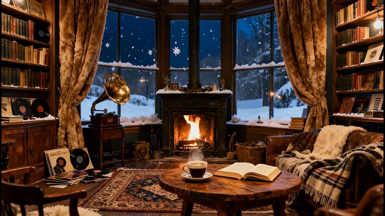 SOFT Jazz in a Winter’s Embrace for Study and Work Environment...