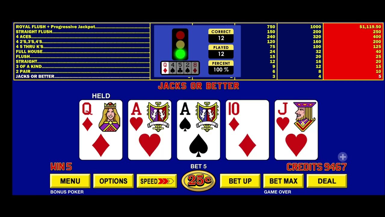 #153 Practice Bonus Poker - Getting ready for Vegas, 200 hands, Two 4oaK
