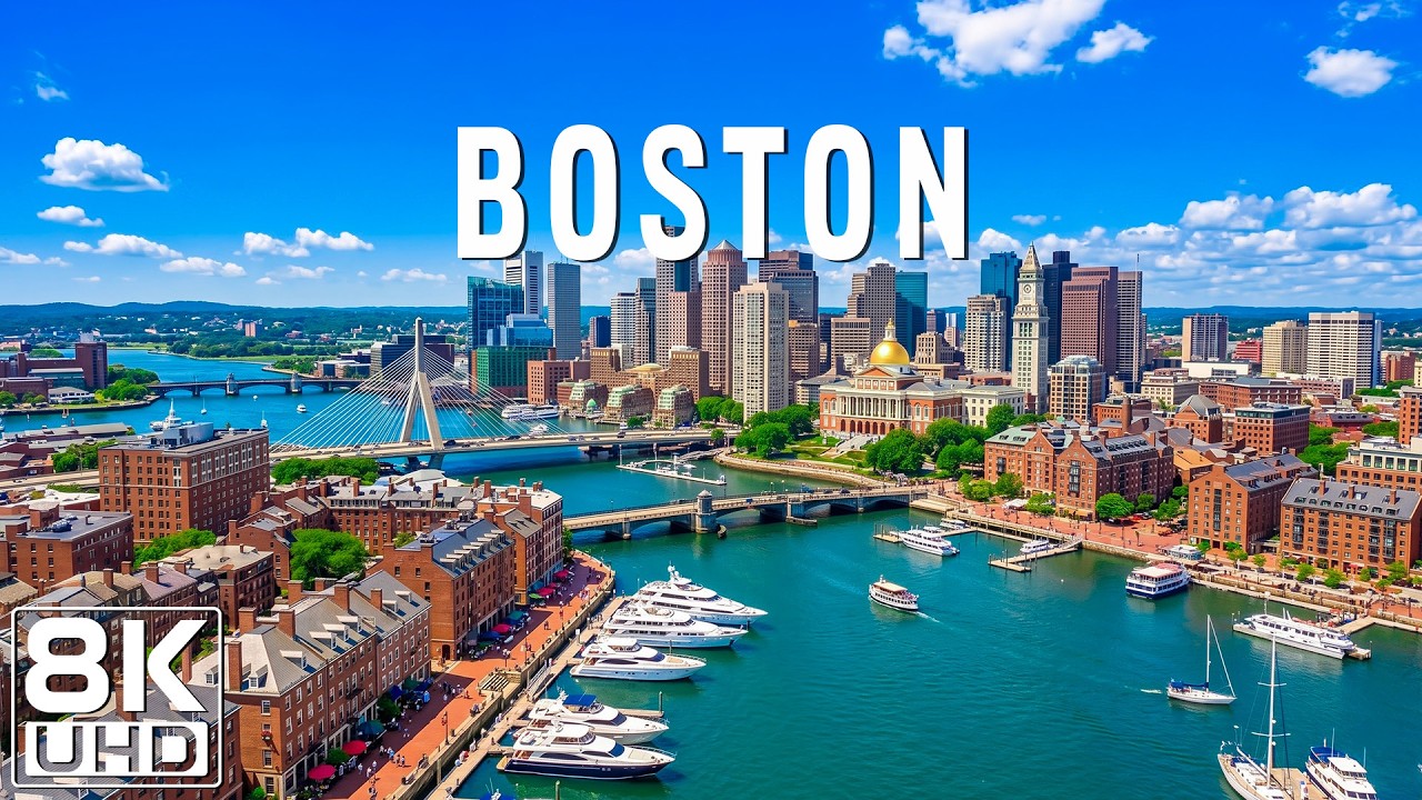 Boston Like You've Never Seen Before 🇺🇸✨ | America's Historic Gem | 8K UHD Scenic Relaxation