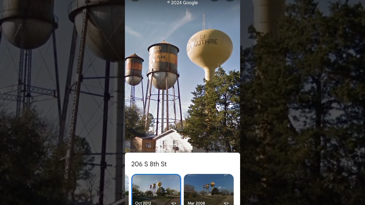 Rip okemah water tower😭😭 #googlemaps the only water tower got demolish is 2 water tower not yellow