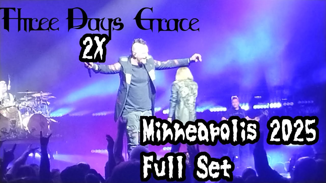 Three Days Grace Target Center March 6th Minneapolis Disturbed 25th Anniversary Tour 2025